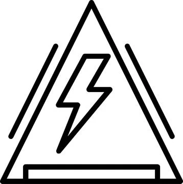 High Voltage Line Icon Design Stock Illustration