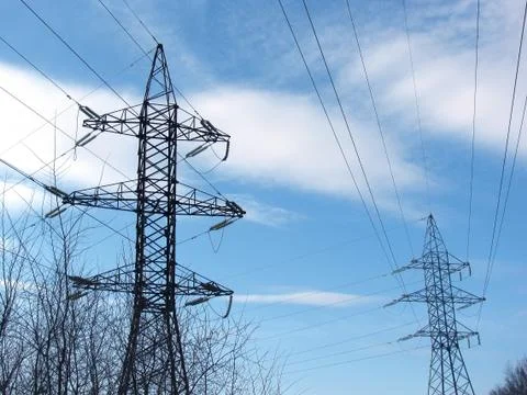 High-voltage line Stock Photos