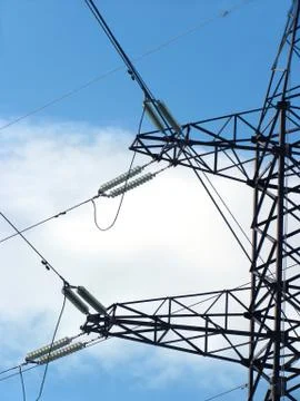 High-voltage line Foto stock