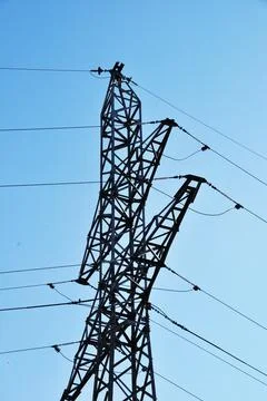 High voltage line post. Stock Photos