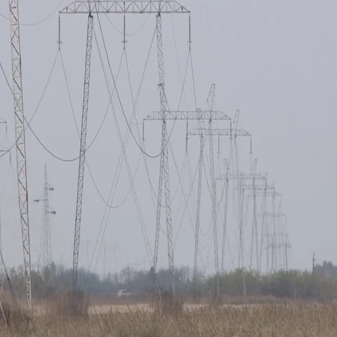 High-voltage lines Vidéo 69517406