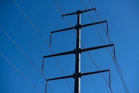 High Voltage Lines Stock Photos
