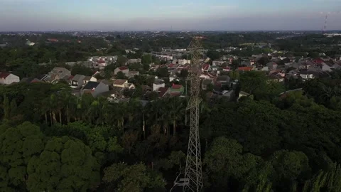 High Voltage Pole Stock Footage 159064773