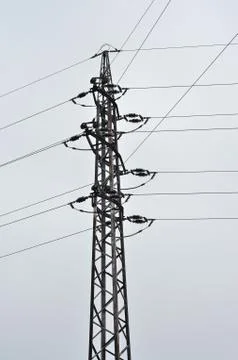 High voltage pole 库存照片
