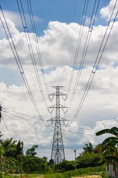 High voltage pole Stock Photos