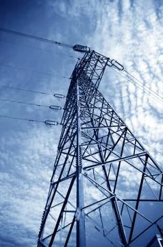 High-voltage pole Stock Photos