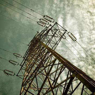 High-voltage pole Stock Photos