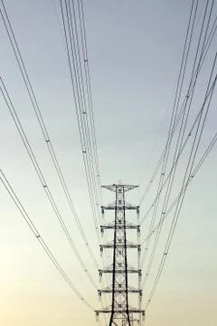 High voltage pole Foto stock