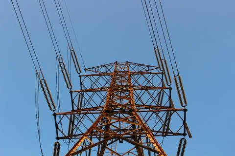 High voltage pole Stock Photos