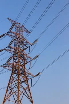 High voltage pole Stock Photos