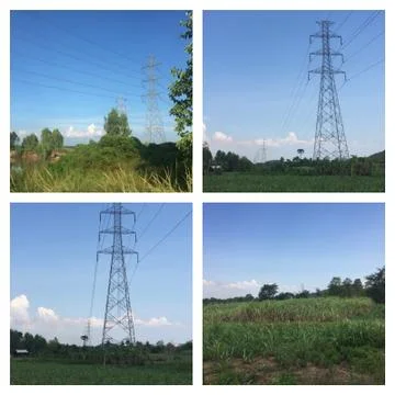 High voltage pole Stock Photos