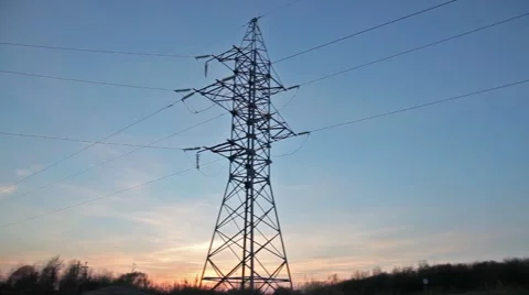 High voltage post Video stock 50071528