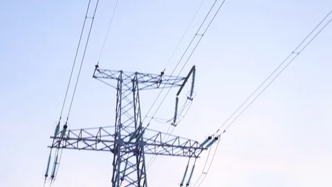 High voltage post, High-voltage tower against sky background 動画素材 72875147