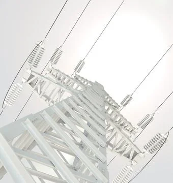 High voltage post Illustrazione stock