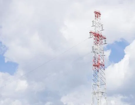 High voltage post or High voltage tower Stock Photos