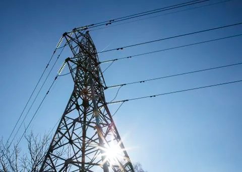 High voltage post or High voltage tower Foto stock
