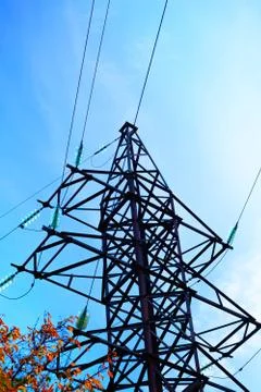 High voltage post or High voltage tower Foto stock