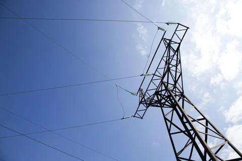 High voltage post or High voltage tower 写真素材