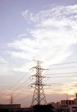 High voltage post. Stock Photos