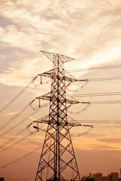 High voltage post. Stock Photos