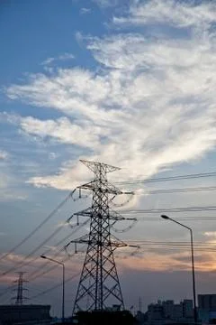 High voltage post. Stock Photos