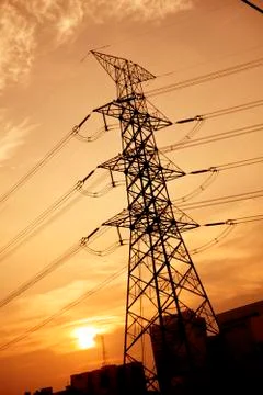 High voltage post. Stock Photos