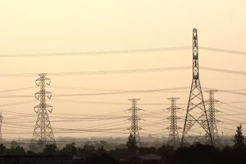 High voltage post Stock Photos