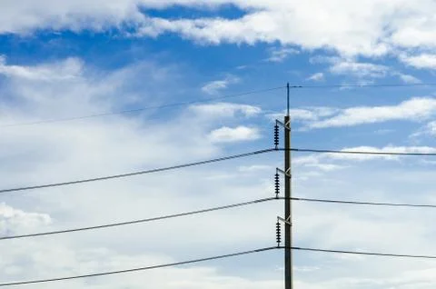 High voltage post Stock Photos