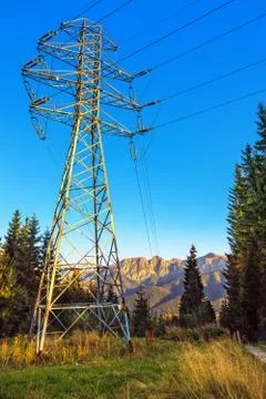 High voltage post Stock Photos