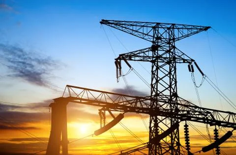 High voltage post Stock Photos