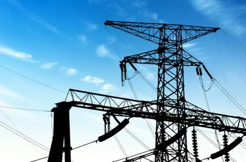 High voltage post Stock Photos