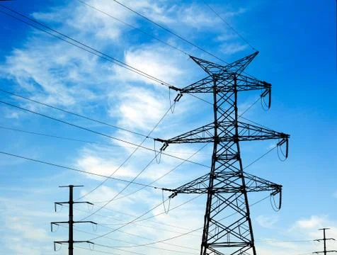 High voltage post Foto stock