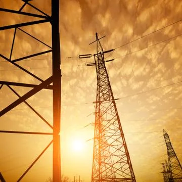 High voltage post Stock Photos