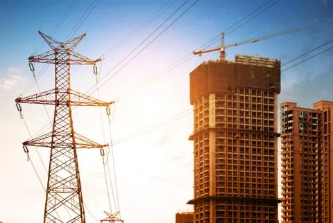 High voltage post Stock Photos