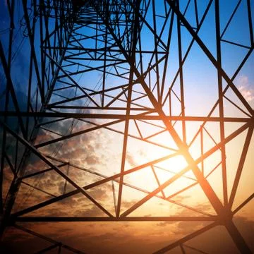 High voltage post Foto stock