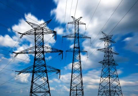 High voltage post Stock Photos