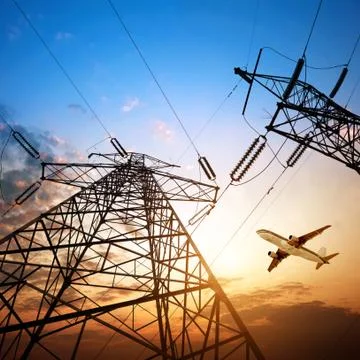 High voltage post Stock Photos