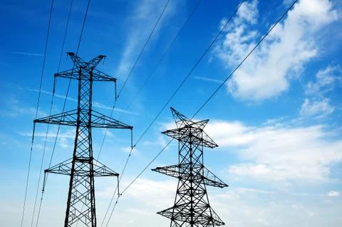 High voltage post Foto stock