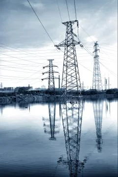 High voltage post Stock Photos