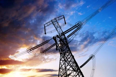 High voltage post Foto stock