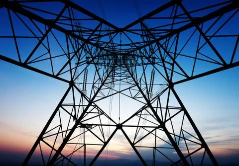 High voltage post Stock Photos
