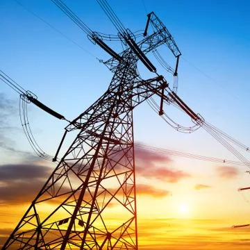 High voltage post Stock Photos