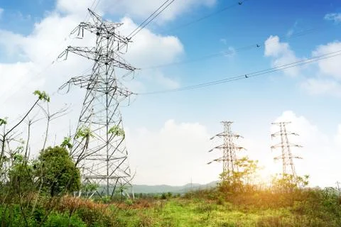 High voltage post Stock Photos