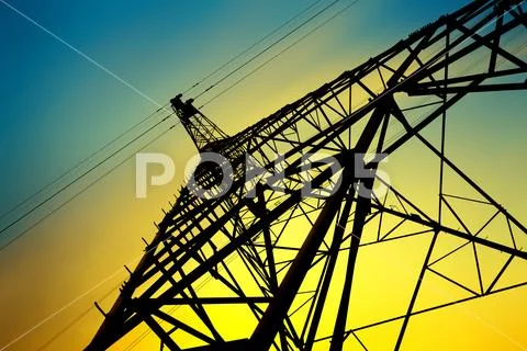High voltage post Stock Photos