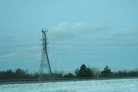 High voltage post, power tower. Stock Photos