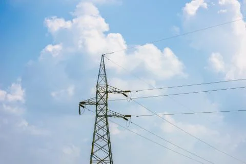 High voltage post.High-voltage tower Stock Photos