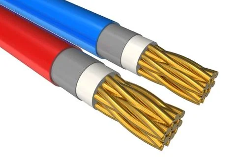 High voltage power cable close-up 스톡 일러스트
