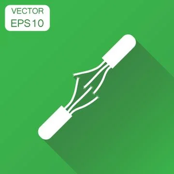 High voltage power cable icon. Business concept electric cable pictogram. Vec Stock Illustration
