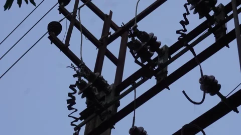 High Voltage Power Grid Stock-Footage 346725174