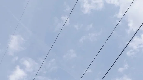 High Voltage Power Line Cables (Fast Timelapse) Video stock 74064585